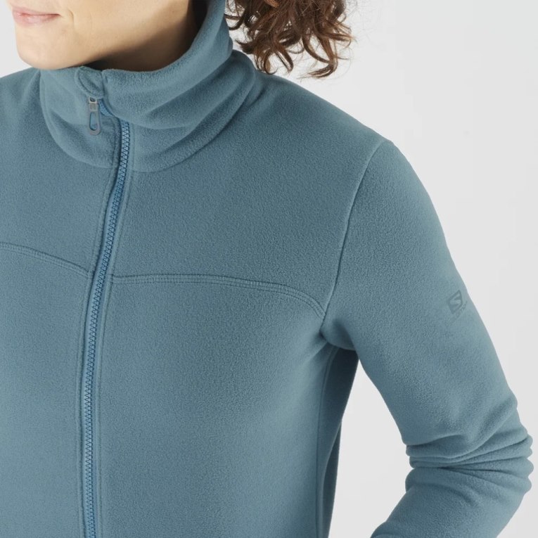 Turquoise Salomon Essential Cosy Fleece Full Zip Women's Jackets | PH 03287R